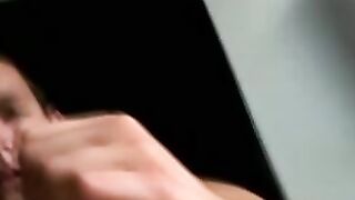 Young amateur stud showers himself and strokes his hard cock