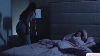 Lesbian milf masturbating stepdaughter
