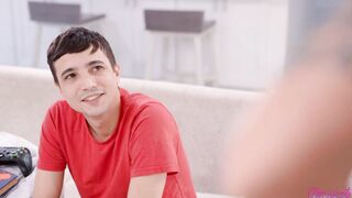 Stepmom wants a sneaky creampie on the couch