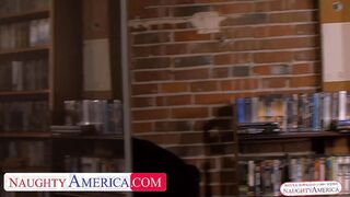 Adorable Blonde Nicole Ray fucks her friend's brother's long dick