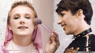 Femboys Foxy Alex and Benny Fox loves cock