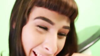 Brunette shemale Alexa Scout is prepared for some performance play