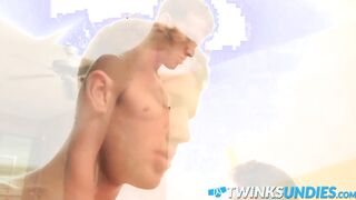 Young twinks in undies anal fuck and cum after rimming