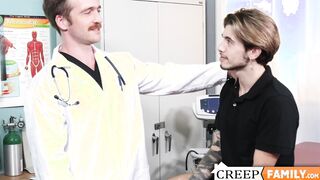 Ryan Kneeds feels hot and quite aroused seeing the doctor on duty Nate Stetson