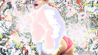 TS Foxxy pov Strip Tease and VIP Bj