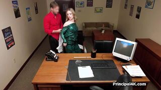 Soccer mom puts on prom queen dress to get fucked