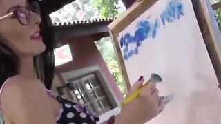 Morena tatuada gostosa do rabão fudendo com o dotado