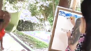 Morena tatuada gostosa do rabão fudendo com o dotado