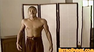 A rockhard cock is flexed by a kooky black stallion
