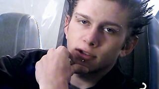 Alluring twink Ian Madrox blows butt while rubbing his shaft