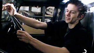Alluring twink Ian Madrox blows butt while rubbing his shaft