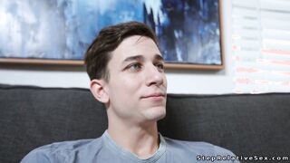 Stepson fucks mature stepmom POV in doggy position