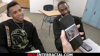 Busty teacher fucked by black students