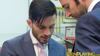 Classy man has his dick slobbered on before being bent over