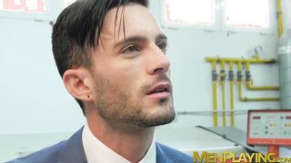 Classy man has his dick slobbered on before being bent over