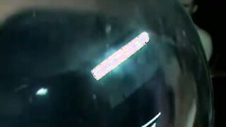 Inflatable asshole filled up with amateur cock solo