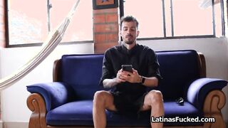 Latinas broken moped leads to random dick