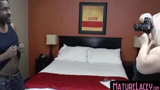 MILF joined Granny Lacey Starr for an interracial brawl