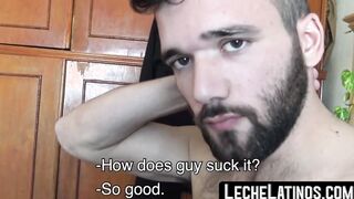 First time having raw sex for bearded guy and he enjoys it