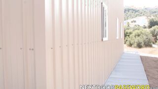 Young twink sucks dick on his knees and gets drilled raw