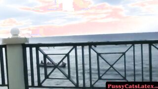 Two lesbians used a busty submissive as a sexual object
