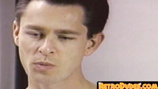 One of a kind homo takes a major burden on his bristly chest after sex