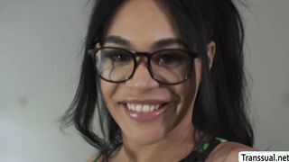 Lucky neighbor analed horny big tits shemale