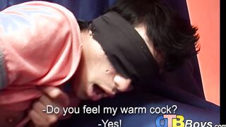 Aspiring twink pornstar blindfolded and analpounded hardcore