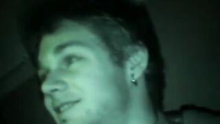 Amateur filmed while jacking off in the middle of the night