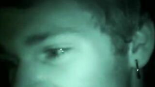 Amateur filmed while jacking off in the middle of the night
