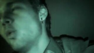 Amateur filmed while jacking off in the middle of the night