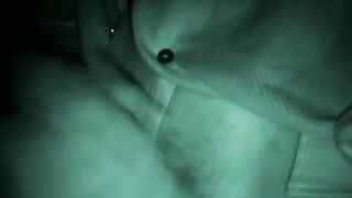 Amateur filmed while jacking off in the middle of the night