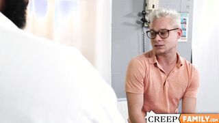 Stepdaddy checks out swollen balls of Andrew Connor to relive his stress