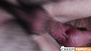 Stepdaddy let Adrian Rose drill his ass to help him boost his insecure bushy body