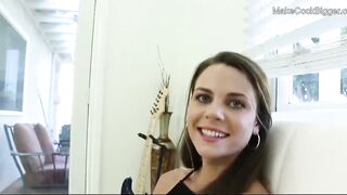 Slim bimbo wakes up to a mouth full of dick.