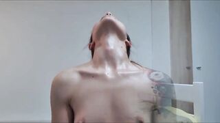 Babe neck oiled masturbation
