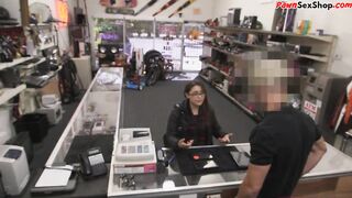 Pawning spex amateur blows then bent over desk