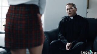 Priest convinces shy 18 year old Gia Derza to offer up her