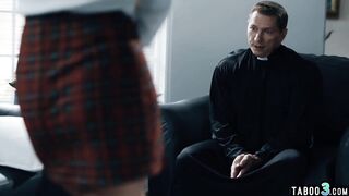 Priest convinces shy 18 year old Gia Derza to offer up her