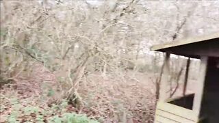 Outdoors Doggy Style Finish ueber meinem Mantel