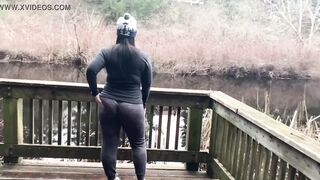 Succulent Butt Wedgie On Milf Outdoor Place