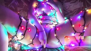 The Christmas tree is masturbating