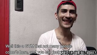 Straight Latino guy ravaged by tattooed jocks in threesome