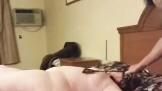 Punishing Sarah 54 with whip and pins