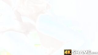 Natural tits GILF gets kinky pussy play after an intense BJ