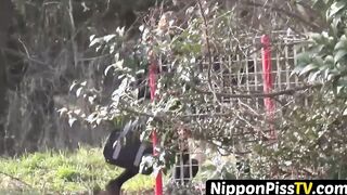 Unusual school banned search from Japan hold one another and pee outside