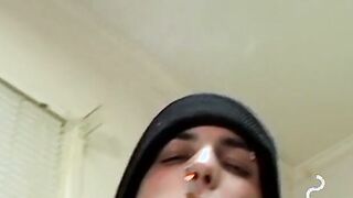Attractive dude who loves to smoke seduces sexy partnerÂ 