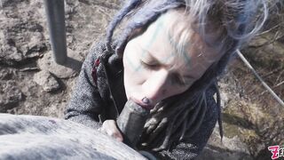 Anuskatzz caught while having wild public sex