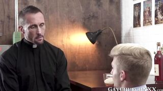 Slutty blonde seminarians obeys holy fathers orders