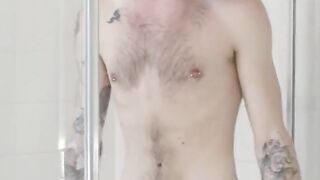 Confident perfect person strokes large dick hard solo cumshot